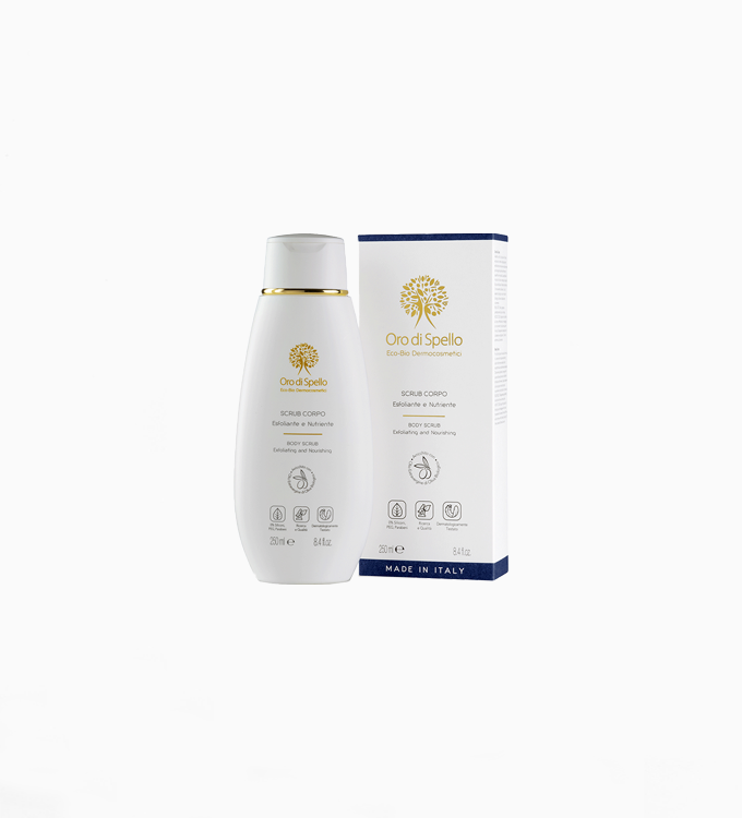 Oro di Spello Body Scrub με κουκούτσια ελιάς 250ml